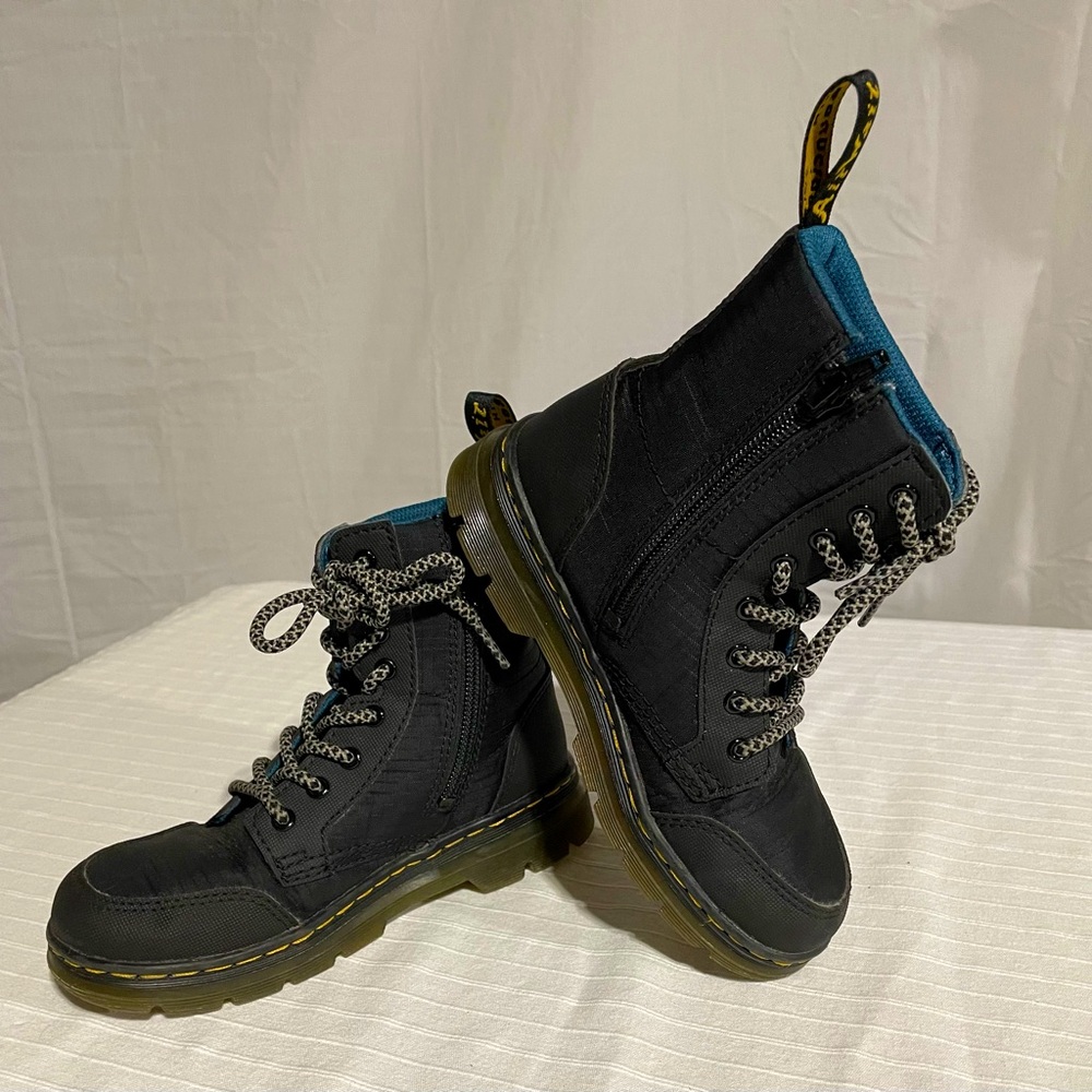 Doc Martens Youth Comb Utility Boots Sz 13 Black, Side Zipper